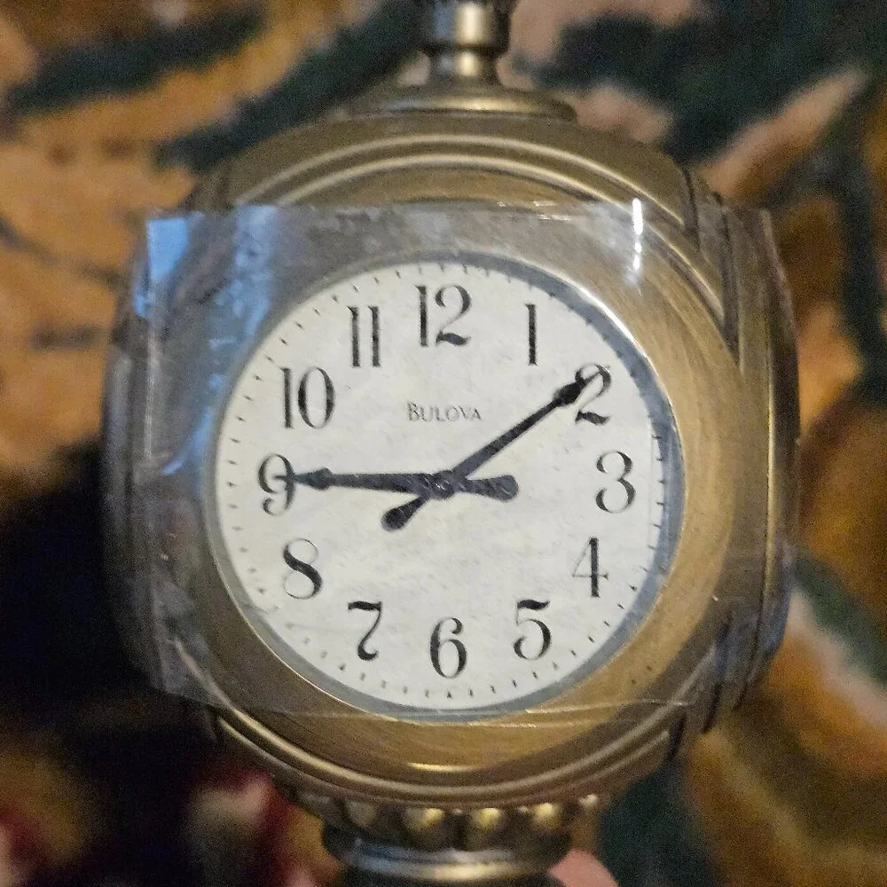RARE CLASSIC BULOVA UNION SQUARE STREETS OF TIME 4 ZONE DESK MANTEL OFFICE CLOCK